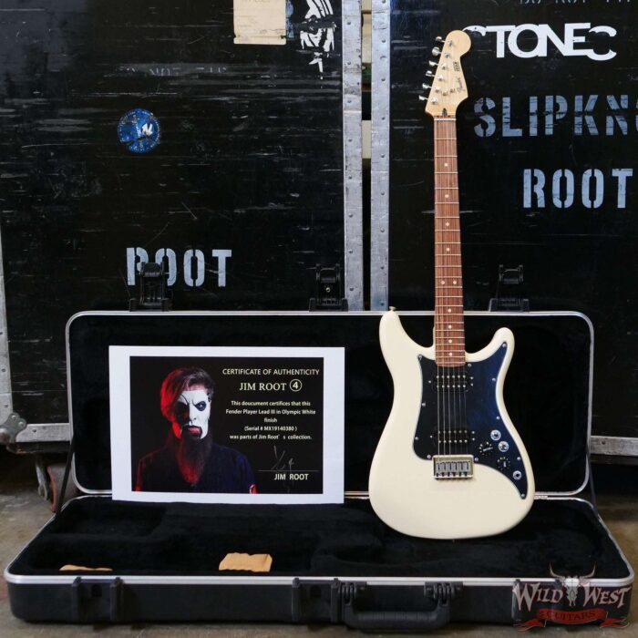 Jim Root Collection 2019 Fender Player Lead III Olympic White - Image 5