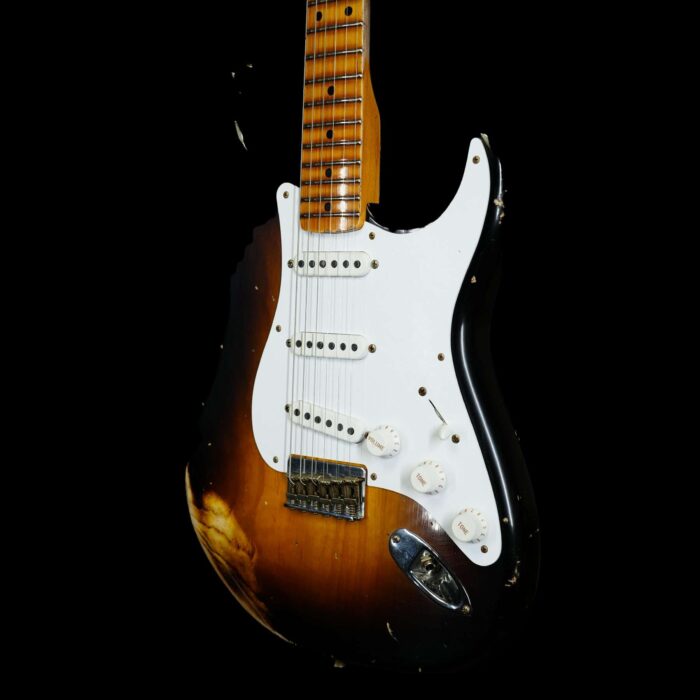 Fender Custom Shop Limited Edition 70th Anniversary 1954 Stratocaster Hardtail Relic Wide Fade 2 Tone Sunburst 6.90 LBS - Image 2