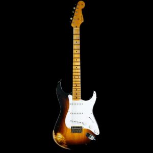Fender Custom Shop Limited Edition 70th Anniversary 1954 Stratocaster Hardtail Relic Wide Fade 2 Tone Sunburst 6.90 LBS - Image 3