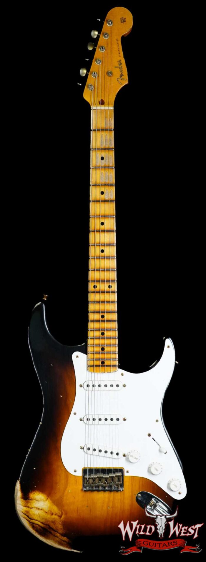 Fender Custom Shop Limited Edition 70th Anniversary 1954 Stratocaster Hardtail Relic Wide Fade 2 Tone Sunburst 6.90 LBS - Image 1