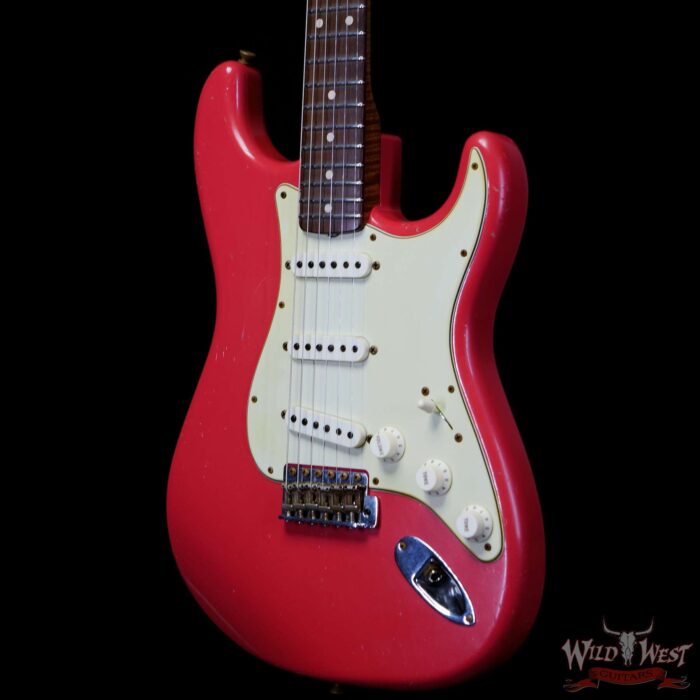Fender Custom Shop Dennis Galuszka Masterbuilt Roasted 1959 Stratocaster Brazilian Rosewood Slab Board Hand-Wound PUs Journeyman Relic Faded Aged Fiesta Red - Image 2