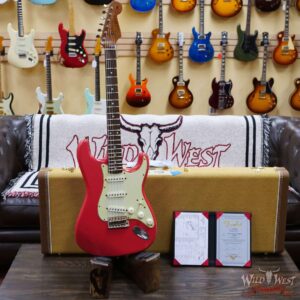 Fender Custom Shop Dennis Galuszka Masterbuilt Roasted 1959 Stratocaster Brazilian Rosewood Slab Board Hand-Wound PUs Journeyman Relic Faded Aged Fiesta Red - Image 6