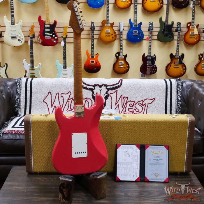 Fender Custom Shop Dennis Galuszka Masterbuilt Roasted 1959 Stratocaster Brazilian Rosewood Slab Board Hand-Wound PUs Journeyman Relic Faded Aged Fiesta Red - Image 10