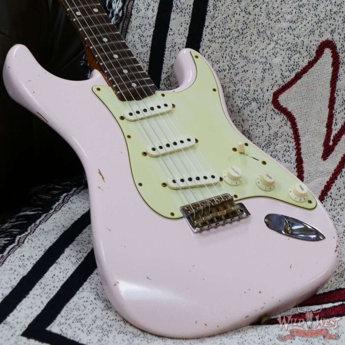 Fender Custom Shop Dennis Galuszka Masterbuilt Roasted 1959 Stratocaster Brazilian Rosewood Slab Board Hand-Wound PUs Journeyman Relic Aged Shell Pink - Image 8