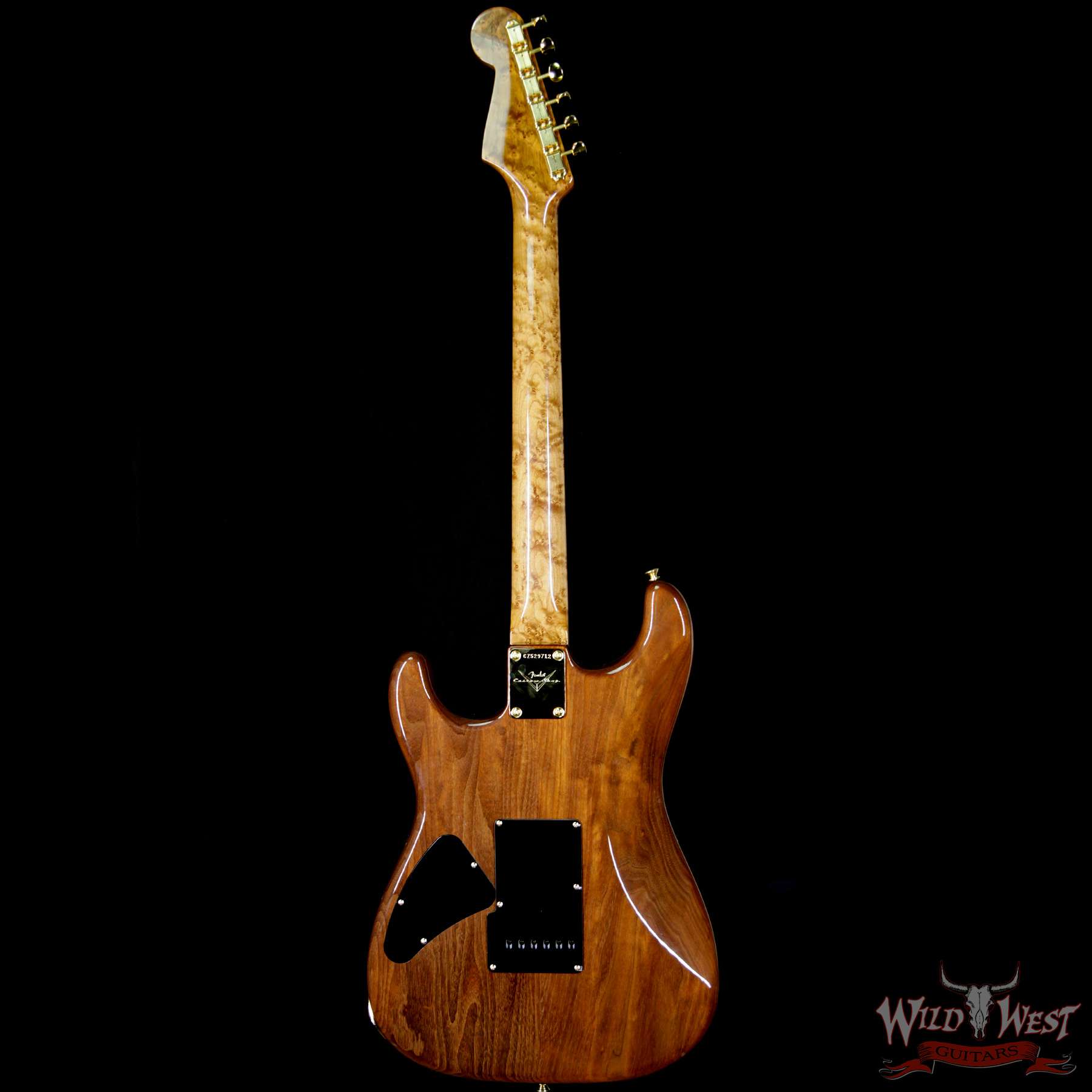 fender-mbdg-clarowalnut-startcz529712-bb__wwg.jpg 2018 Fender Custom Shop Masterbuilt Dennis Galuszka Artisan Claro Walnut Stratocaster HSS African Blackwood Board - Image 6