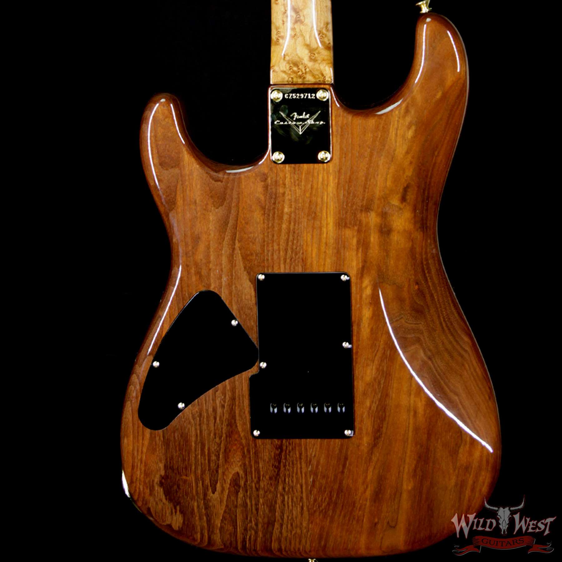 fender-mbdg-clarowalnut-startcz529712-bbb__wwg.jpg 2018 Fender Custom Shop Masterbuilt Dennis Galuszka Artisan Claro Walnut Stratocaster HSS African Blackwood Board - Image 7