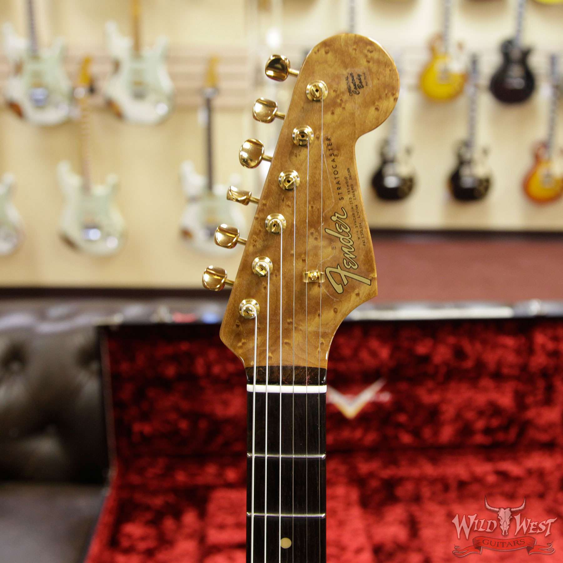 fender-mbdg-clarowalnut-startcz529712-hf__wwg.jpg 2018 Fender Custom Shop Masterbuilt Dennis Galuszka Artisan Claro Walnut Stratocaster HSS African Blackwood Board - Image 8