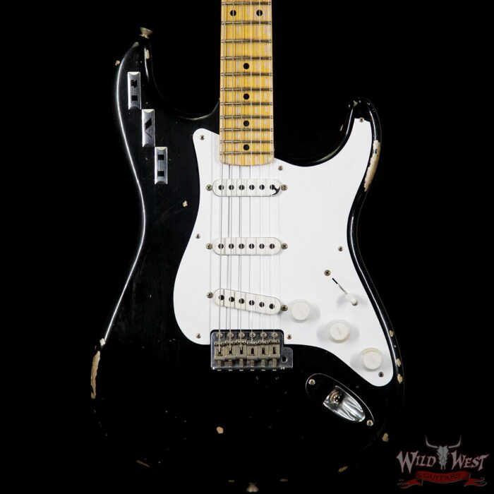 Fender Custom Shop Masterbuilt Dennis Galuszka Private Collection HAR Stratocaster Black 7.25 Lbs - Image 3