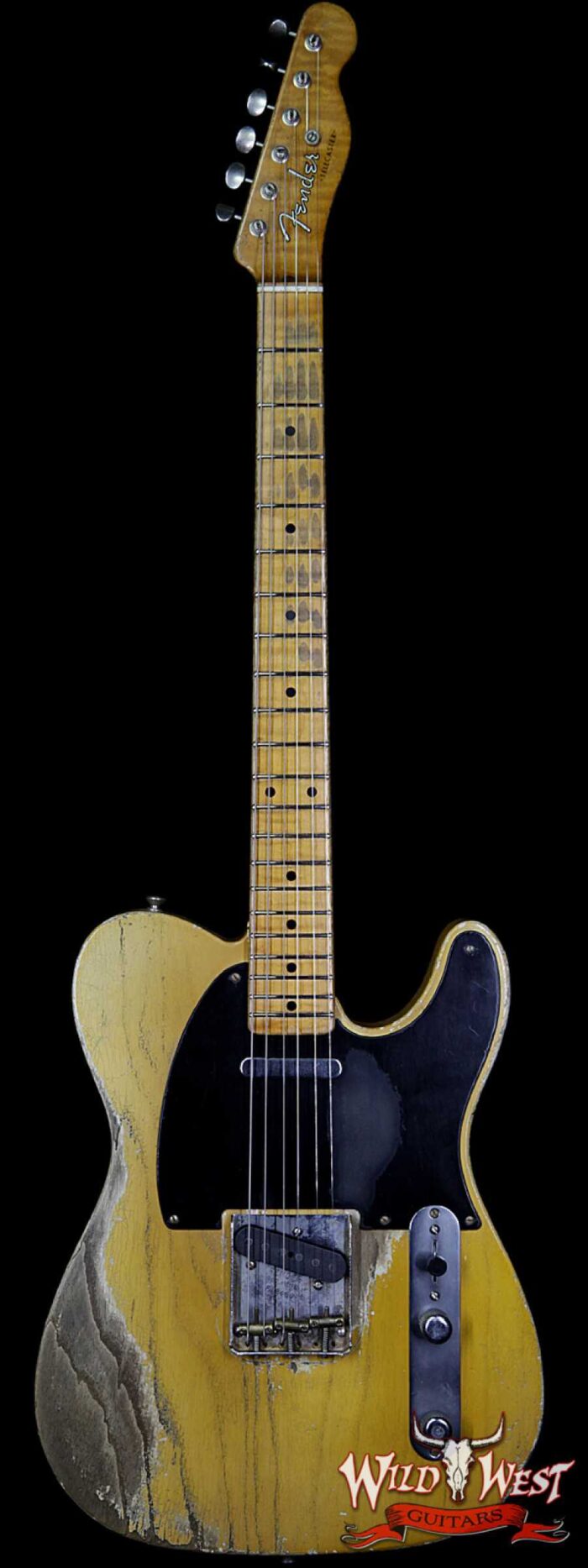Fender Custom Shop 2019 NAMM #403 Dale Wilson Masterbuilt 1952 Telecaster Heavy Relic Flame Maple Neck Smoked Blonde Butterscotch - Image 1
