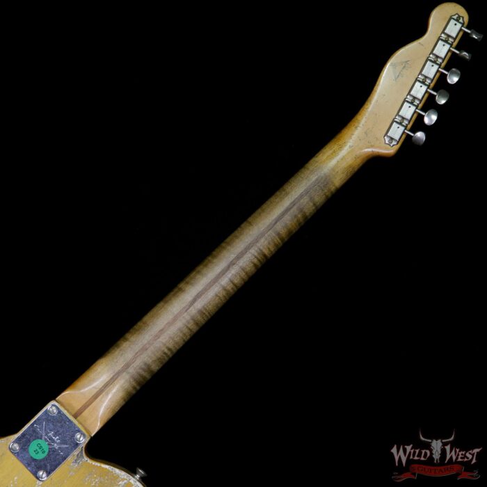 Fender Custom Shop 2019 NAMM #403 Dale Wilson Masterbuilt 1952 Telecaster Heavy Relic Flame Maple Neck Smoked Blonde Butterscotch - Image 10