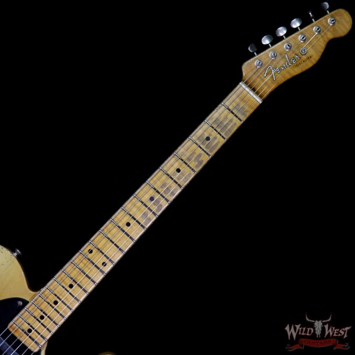 Fender Custom Shop 2019 NAMM #403 Dale Wilson Masterbuilt 1952 Telecaster Heavy Relic Flame Maple Neck Smoked Blonde Butterscotch - Image 8