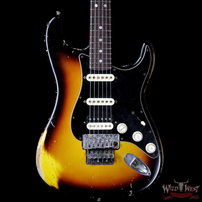 Fender Custom Shop John Cruz Masterbuilt 1965 Stratocaster HSS Floyd Rose Relic 3 Tone Sunburst - Image 3