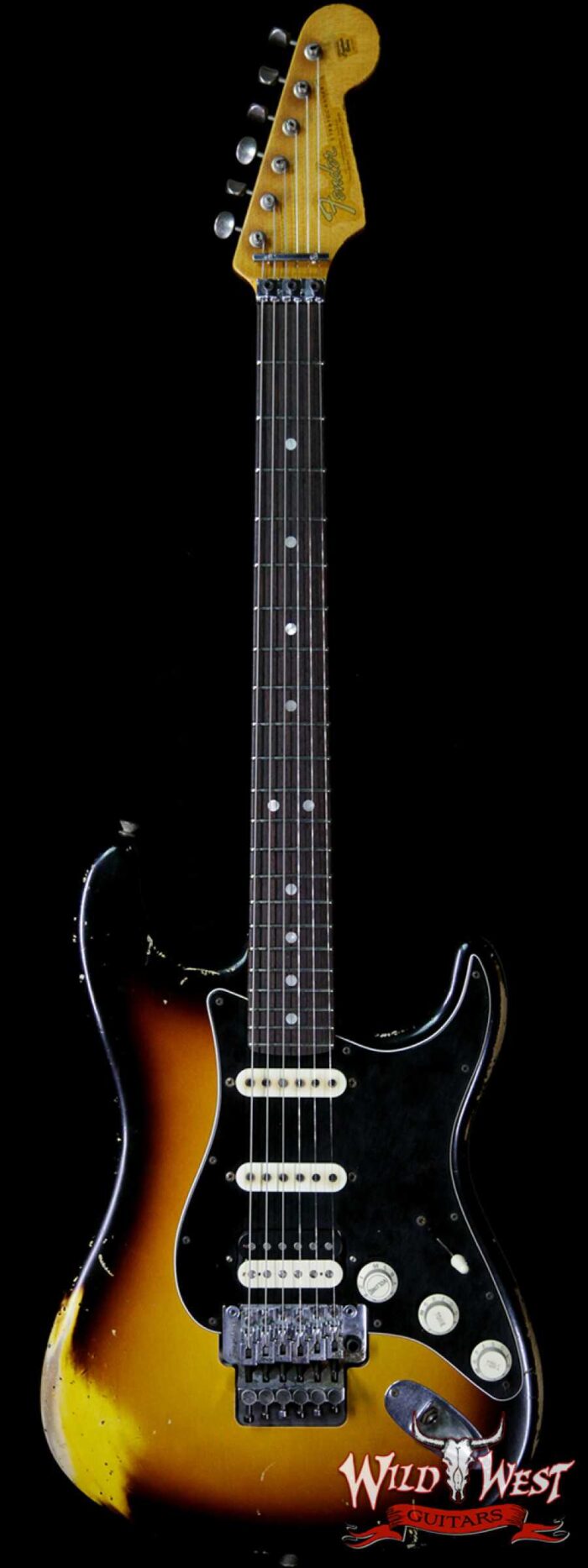 Fender Custom Shop John Cruz Masterbuilt 1965 Stratocaster HSS Floyd Rose Relic 3 Tone Sunburst - Image 1