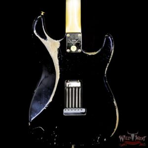 Fender Custom Shop Masterbuilt John Cruz Left Handed 1962 Stratocaster Heavy Relic Black over Sonic Blue - Image 7
