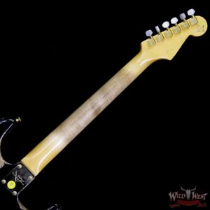 Fender Custom Shop Masterbuilt John Cruz Left Handed 1962 Stratocaster Heavy Relic Black over Sonic Blue - Image 11
