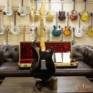 Fender Custom Shop Masterbuilt John Cruz Left Handed 1962 Stratocaster Heavy Relic Black over Sonic Blue - Image 14