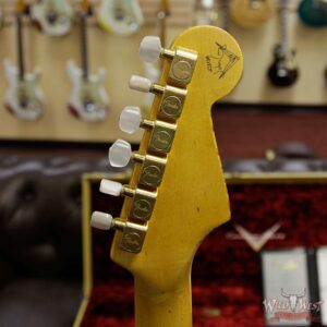 Fender Custom Shop Masterbuilt John Cruz Left Handed 1962 Stratocaster Heavy Relic Black over Sonic Blue - Image 10