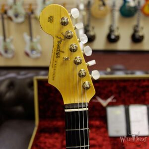 Fender Custom Shop Masterbuilt John Cruz Left Handed 1962 Stratocaster Heavy Relic Black over Sonic Blue - Image 8