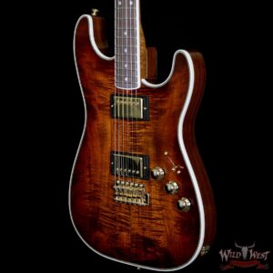 Fender Custom Shop 2018 NAMM #2005 Apprentice Built Roasted Ash Stratocaster NOS Koa Top Flame Maple Neck by Carlos Lopez - Image 2