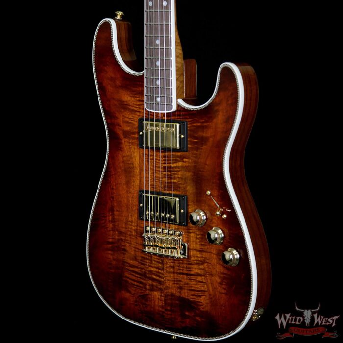 Fender Custom Shop 2018 NAMM #2005 Apprentice Built Roasted Ash Stratocaster NOS Koa Top Flame Maple Neck by Carlos Lopez - Image 2