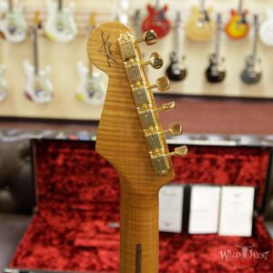 Fender Custom Shop 2018 NAMM #2005 Apprentice Built Roasted Ash Stratocaster NOS Koa Top Flame Maple Neck by Carlos Lopez - Image 13
