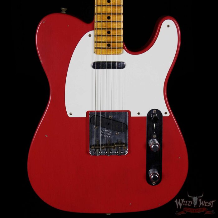 Fender Custom Shop Masterbuilt Yuriy Shishkov 1950`s Telecaster Journeyman Relic Fiesta Red - Image 3