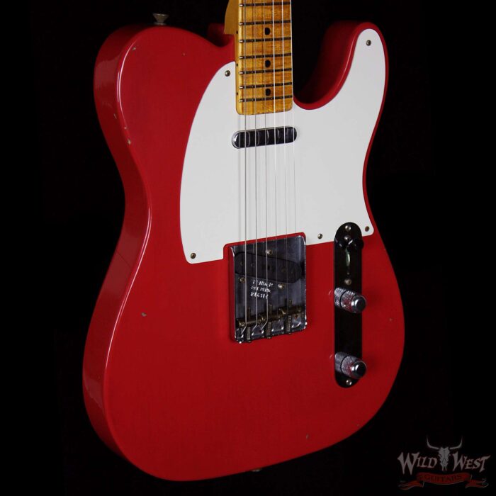 Fender Custom Shop Masterbuilt Yuriy Shishkov 1950`s Telecaster Journeyman Relic Fiesta Red - Image 4