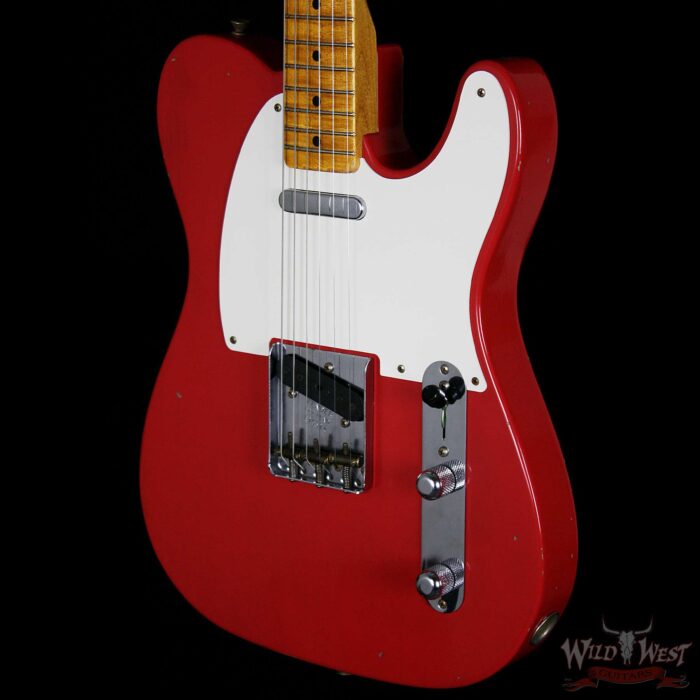 Fender Custom Shop Masterbuilt Yuriy Shishkov 1950`s Telecaster Journeyman Relic Fiesta Red - Image 2