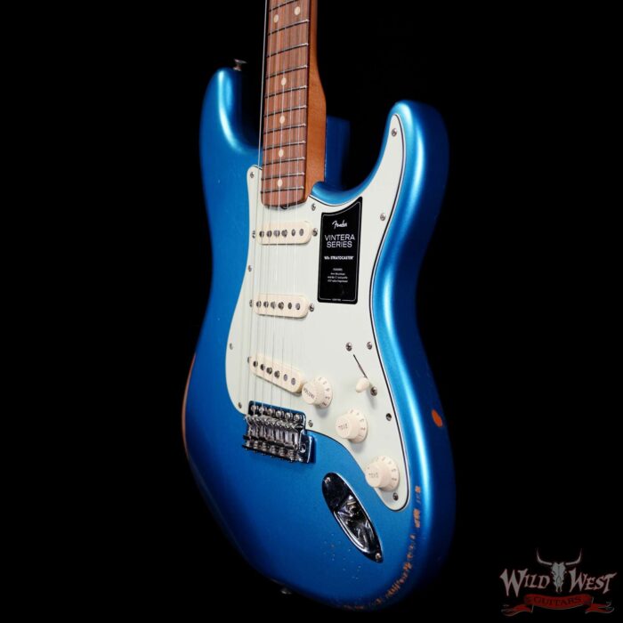 Fender Vintera Road Worn ‘60s Stratocaster Pau Ferro Fingerboard Lake Placid Blue 7.20 LBS - Image 2