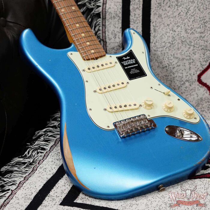 Fender Vintera Road Worn ‘60s Stratocaster Pau Ferro Fingerboard Lake Placid Blue 7.20 LBS - Image 7