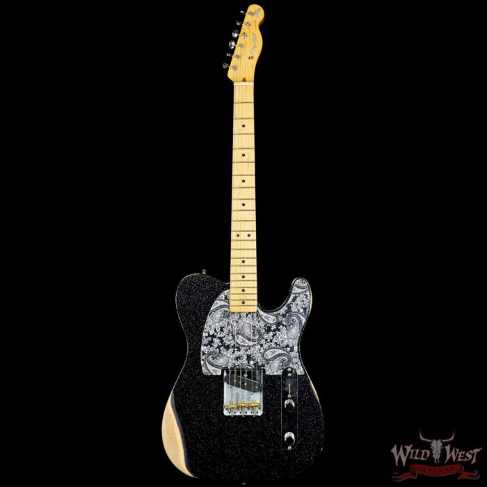Fender Brad Paisley Esquire Road Worn Black Sparkle 6.15 LBS - Image 3