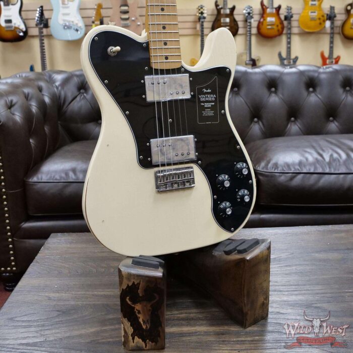 Fender Vintera Road Worn ‘70s Telecaster Deluxe Maple Fingerboard Olympic White - Image 7