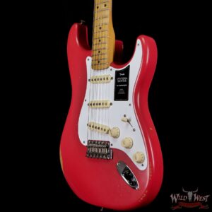 Fender Vintera Road Worn ‘50s Stratocaster Maple Fingerboard Fiesta Red - Image 2
