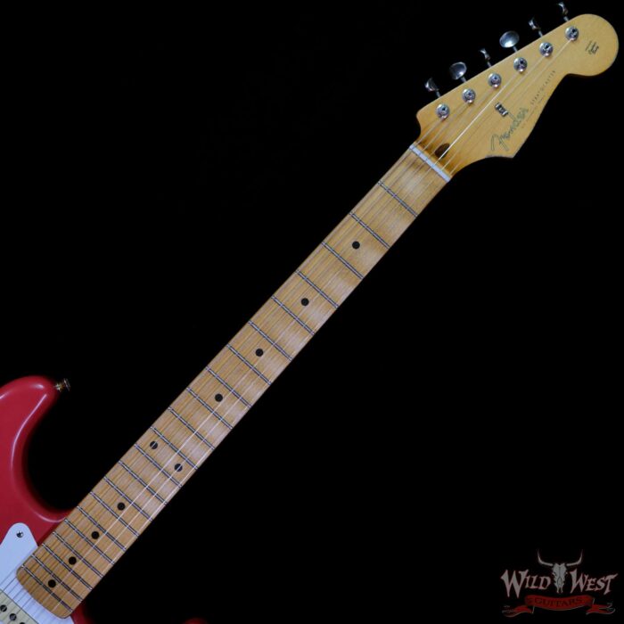 Fender Vintera Road Worn ‘50s Stratocaster Maple Fingerboard Fiesta Red - Image 4