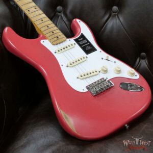 Fender Vintera Road Worn ‘50s Stratocaster Maple Fingerboard Fiesta Red - Image 7