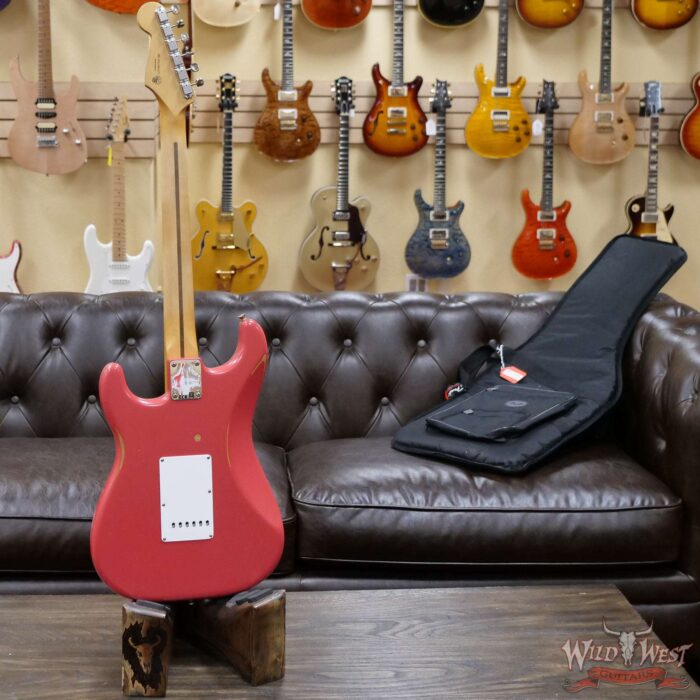 Fender Vintera Road Worn ‘50s Stratocaster Maple Fingerboard Fiesta Red - Image 8