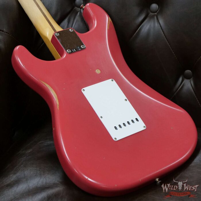 Fender Vintera Road Worn ‘50s Stratocaster Maple Fingerboard Fiesta Red - Image 10