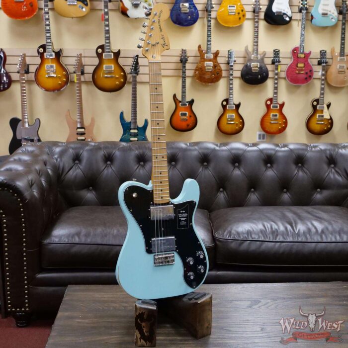 Fender Vintera Road Worn ‘70s Telecaster Deluxe Maple Fingerboard Daphne Blue - Image 5