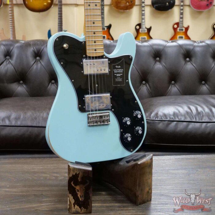 Fender Vintera Road Worn ‘70s Telecaster Deluxe Maple Fingerboard Daphne Blue - Image 7