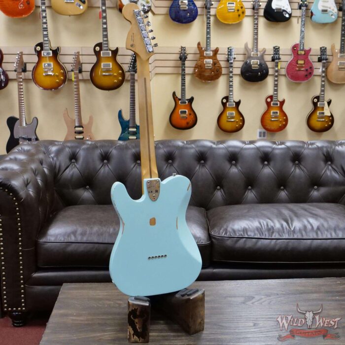 Fender Vintera Road Worn ‘70s Telecaster Deluxe Maple Fingerboard Daphne Blue - Image 8