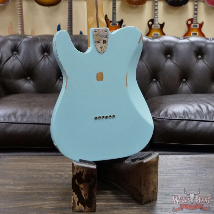 Fender Vintera Road Worn ‘70s Telecaster Deluxe Maple Fingerboard Daphne Blue - Image 10