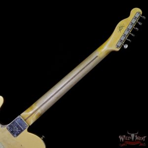 Fender Custom Shop NAMM Ltd 50’s Telecaster Thinline Heavy Relic Aztec Gold over Gold Sparkle - Image 9