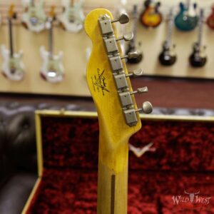 Fender Custom Shop NAMM Ltd 50’s Telecaster Thinline Heavy Relic Aztec Gold over Gold Sparkle - Image 11