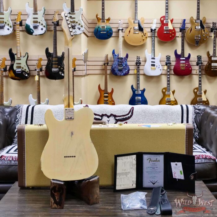 Fender Custom Shop 1951 Nocaster Ash Body Maple Neck Relic Faded Aged Nocaster Blonde 7.05 lbs - Image 11