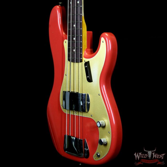Fender Custom Shop 1959 Precision Bass Journeyman Relic AAA Rosewood Slab Board Hand-wound PU Fiesta Red - Image 2
