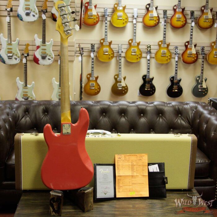 Fender Custom Shop 1959 Precision Bass Journeyman Relic AAA Rosewood Slab Board Hand-wound PU Fiesta Red - Image 12