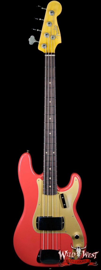 Fender Custom Shop 1959 Precision Bass Journeyman Relic AAA Rosewood Slab Board Hand-wound PU Fiesta Red