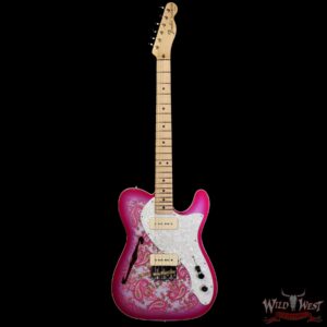 Fender Custom Shop 1968 Thinline Telecaster Dual P90 Maple Neck NOS Pink Paisley 7.25 LBS - Image 3