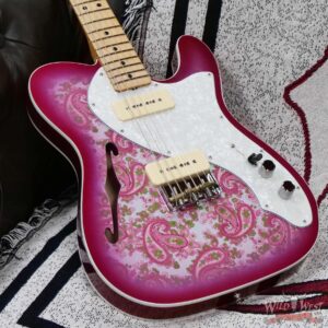 Fender Custom Shop 1968 Thinline Telecaster Dual P90 Maple Neck NOS Pink Paisley 7.25 LBS - Image 7