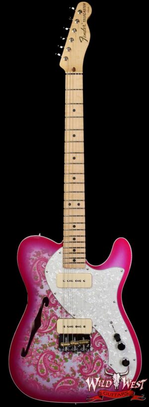Fender Custom Shop 1968 Thinline Telecaster Dual P90 Maple Neck NOS Pink Paisley 7.25 LBS